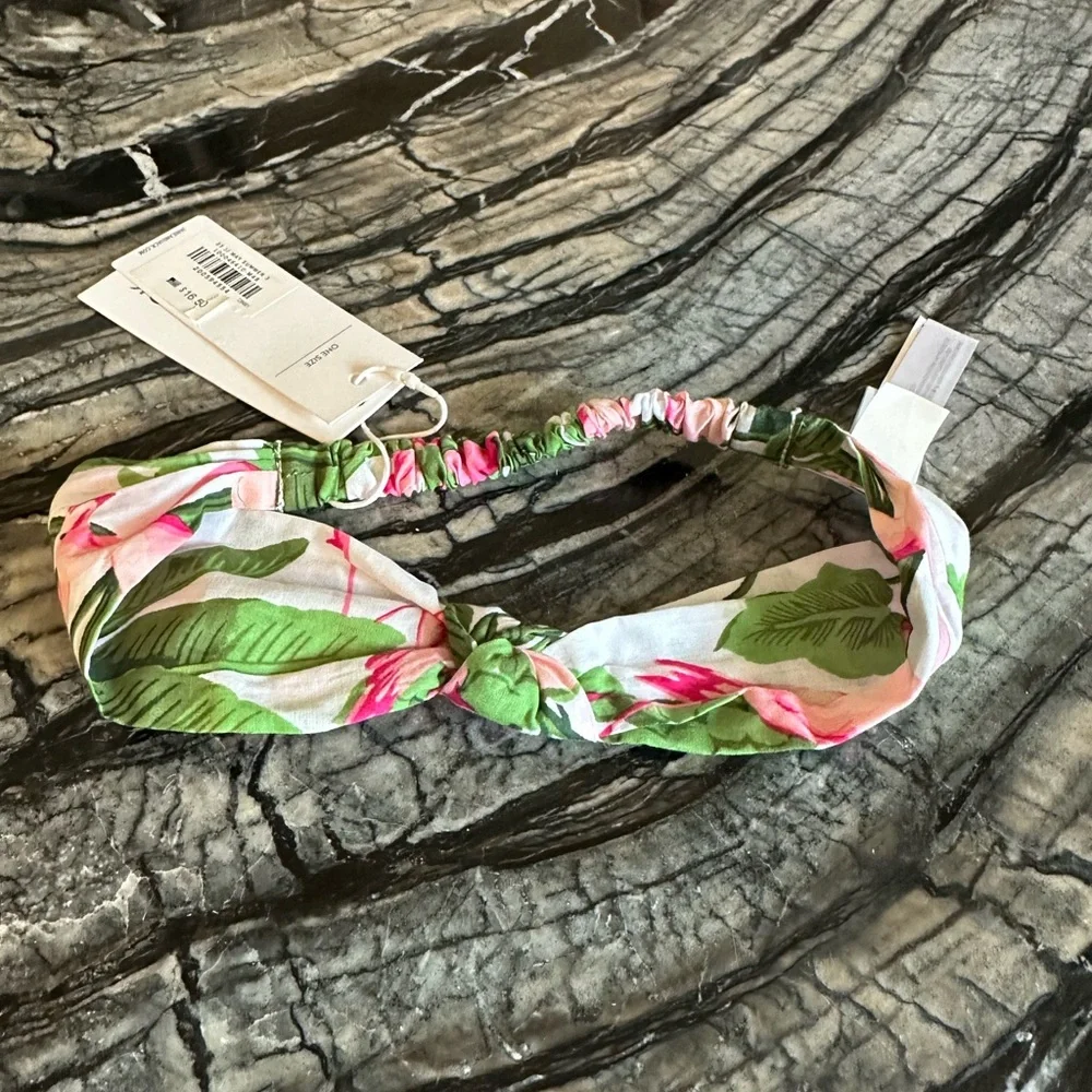 JANIE and Jack BABY TROPICAL FLAMINGO KNOT SOFT HEADBAND